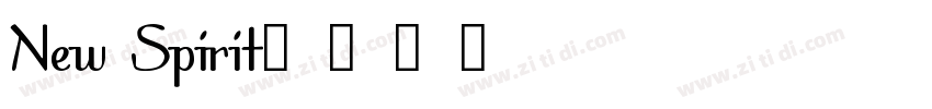New Spirit字体转换